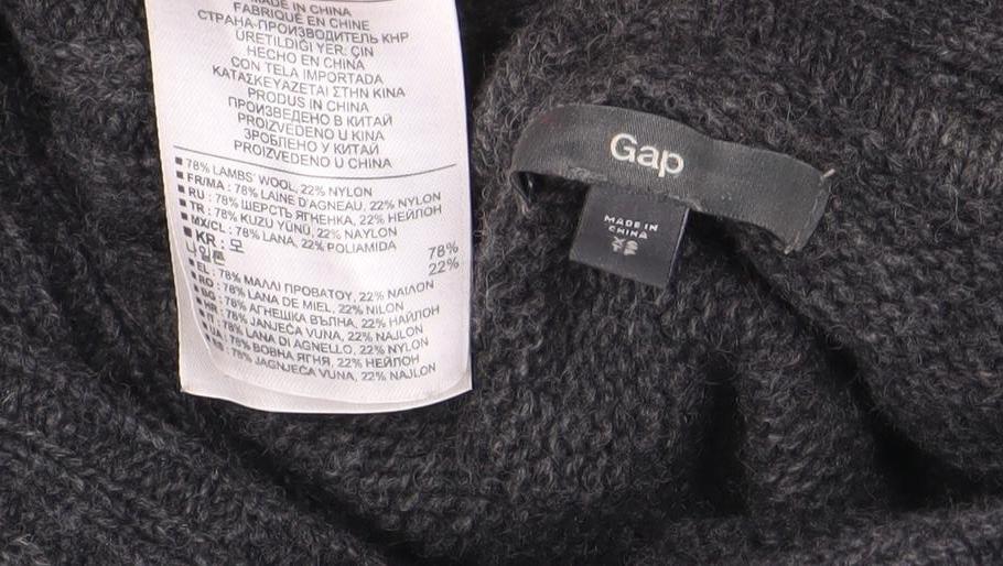 Gap Women's Grey Fair Isle Jumper Dress