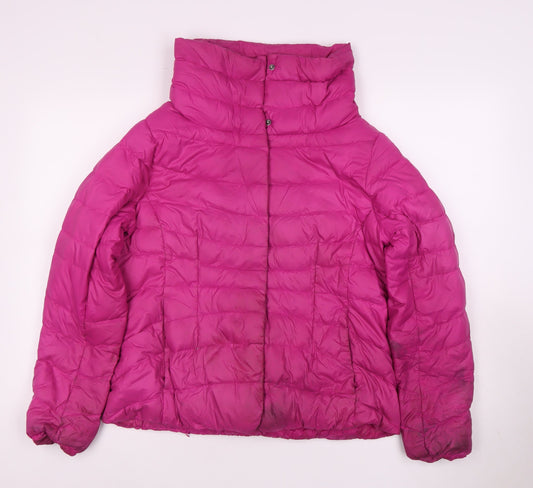 Womens UK Size 12 Eddie Bauer Pink Puffer Jacket