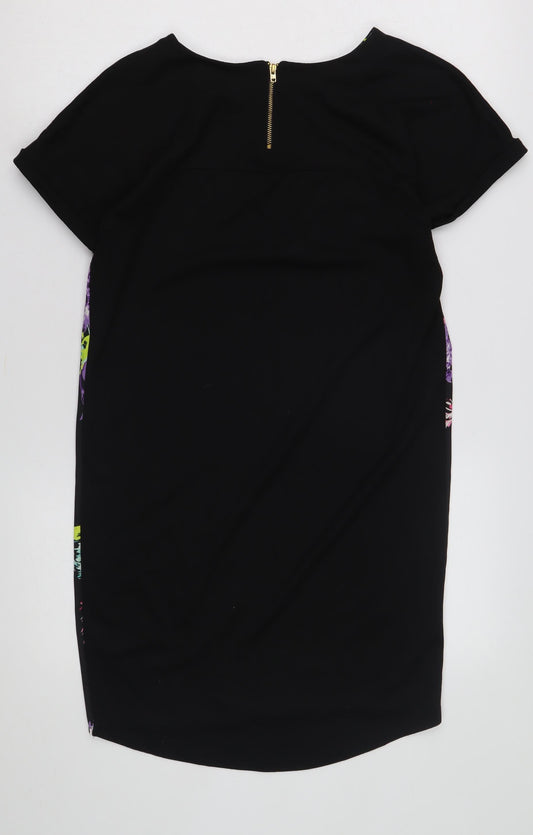 Warehouse Women's Black Floral Dress, Size 8