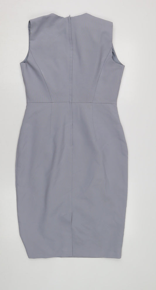 Dorothy Perkins Women's Grey Sheath Dress UK 10