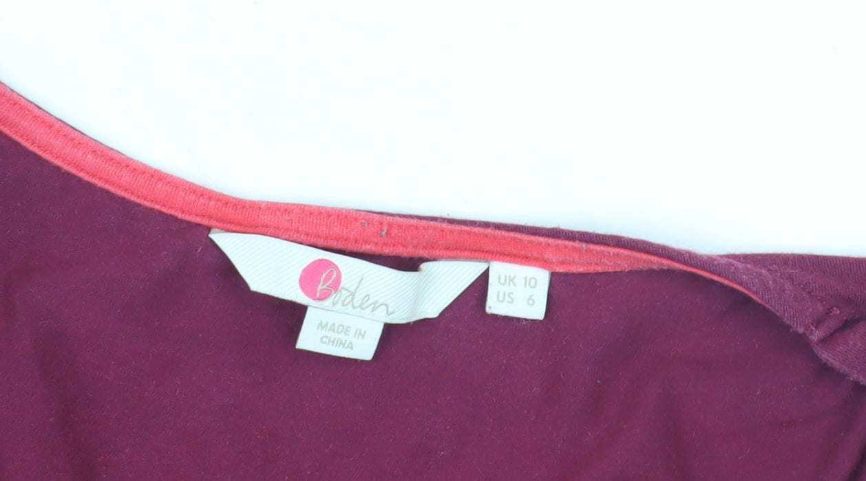 Boden Women's Purple Long Sleeve Jersey Top Size 10