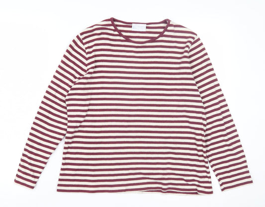 Additional front view of Cotswold Collections Women's Multicoloured Striped T-Shirt L