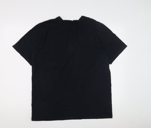 Pierre Cardin Men's Black L T-Shirt, Crew Neck