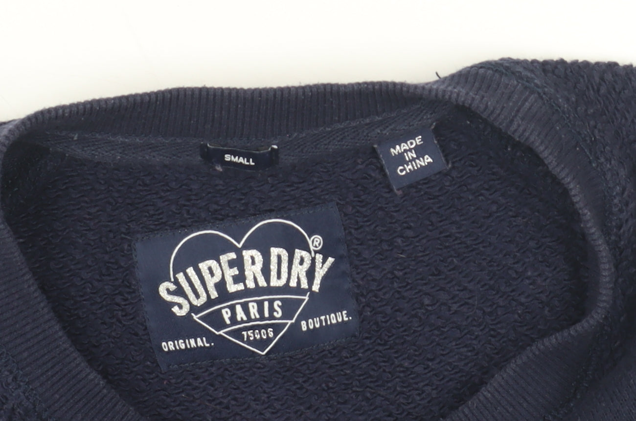 Superdry Women's Blue Pullover Sweatshirt S