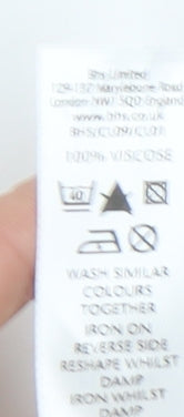 BHS Women's Black Floral A-Line Skirt Size 16