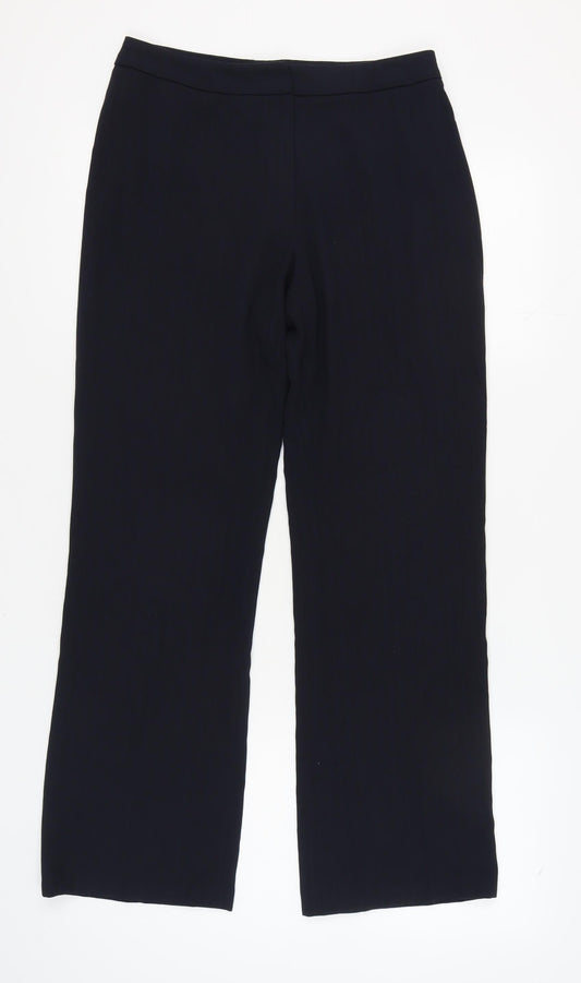 Womens UK Size 12 Debenhams Regular Fit Business Casual Black Trousers