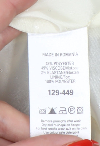 Next Women's Grey Petite Blazer, Size 8, Checked