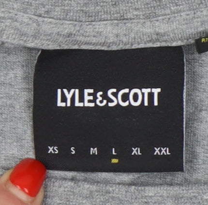 Lyle & Scott Men's Grey Cotton T-Shirt, Size M
