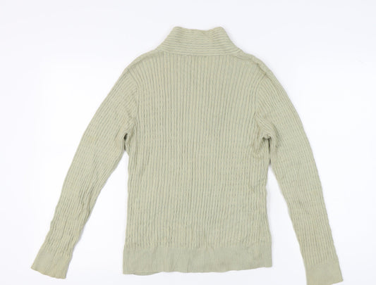 Jeanne Pierre Women's Ivory High Neck Jumper M