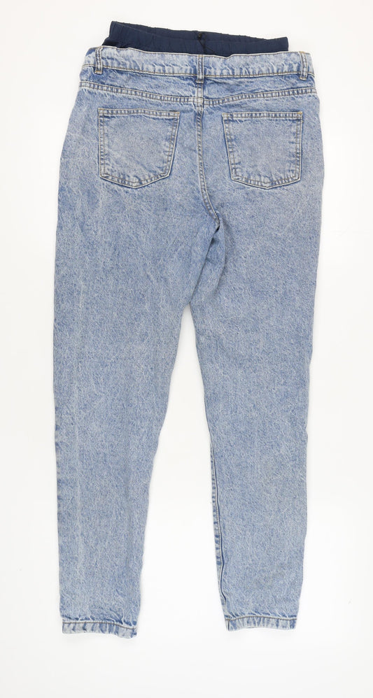 Boohoo Women's Blue Skinny Maternity Jeans Size 10