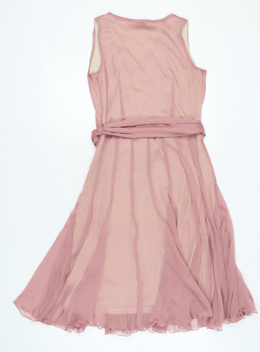 Principles Women's Pink Wrap Dress Size 10