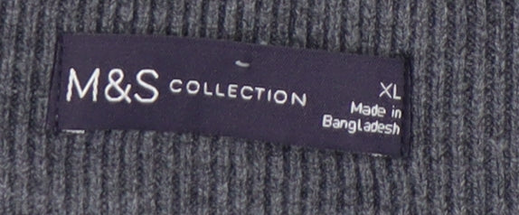 Marks and Spencer Women's Grey Striped Pencil Skirt XL