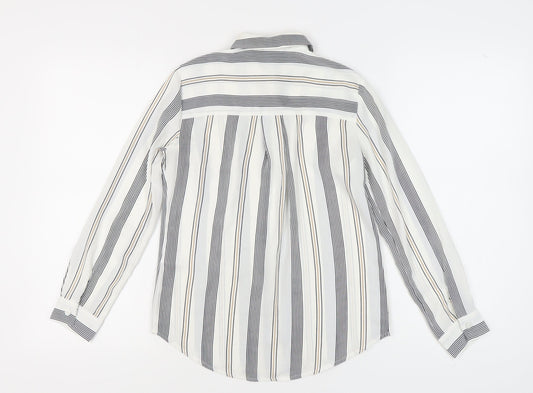 New Look Women's Petite Striped Button-Up Shirt