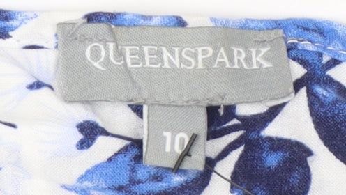 Queenspark Women's Multicoloured Floral Top Size 10