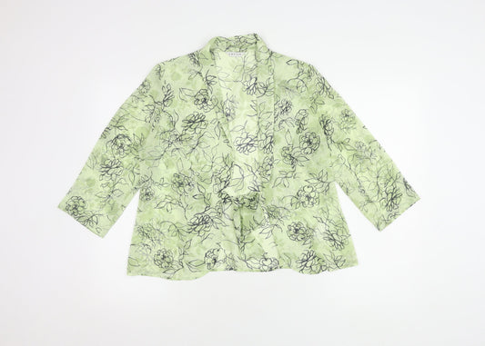 Womens UK Size 10 Eastex Green Tunic Blouse
