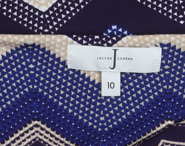 Jasper Conran Women's Cowl Neck Geometric Top Size 10