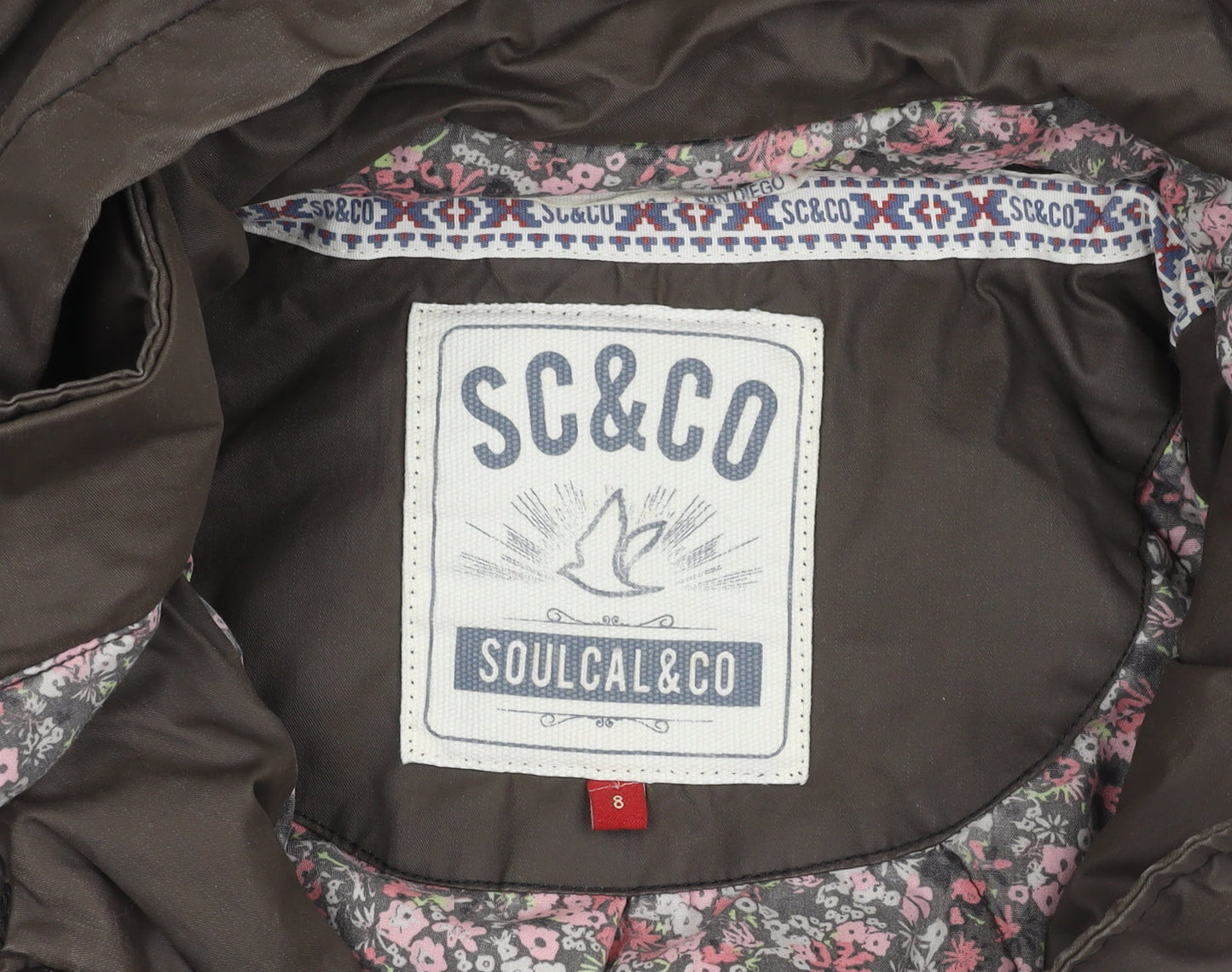 Womens UK Size 8 SoulCal & Co Brown Jacket