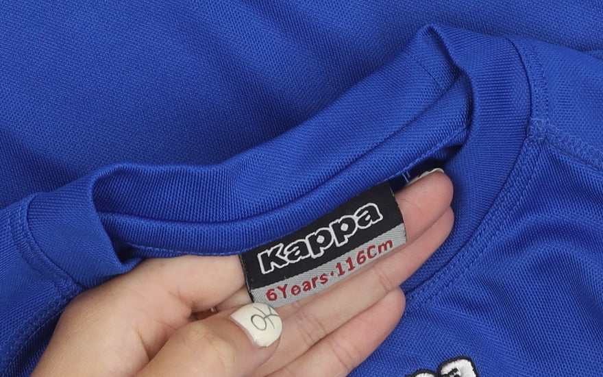 Kappa Boys Blue Polyester T-Shirt, Age 6, Sporty Style