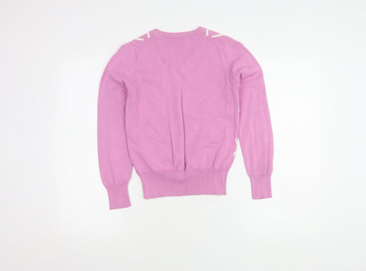 Womens UK Size XS Glenmuir Pink Pullover Jumper
