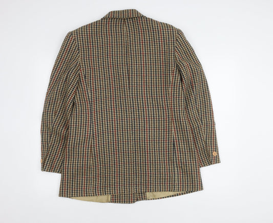 C&A Women's Multicoloured Houndstooth Blazer Size 10