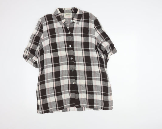 Womens UK Size 12 Eastex Multicoloured Basic Button-Up
