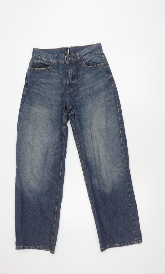 Womens UK Size 4 COLLUSION Boyfriend Blue Jeans
