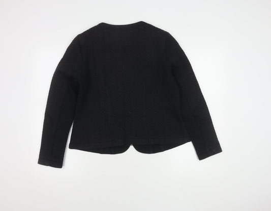 Marks & Spencer Women's Black Zip Jacket, Size 14, Excellent