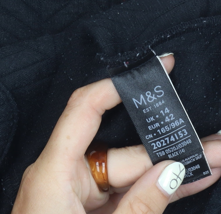 Womens UK Size 14 Marks and Spencer Black Basic Jacket