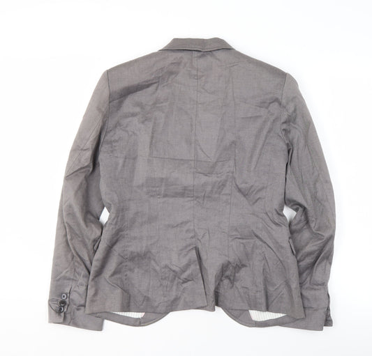 H&M Grey Women's Blazer Jacket Size 14
