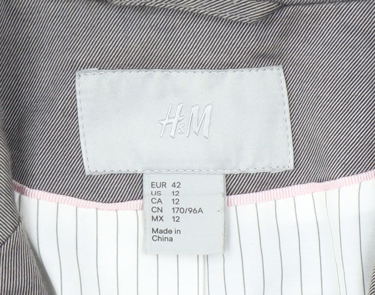 H&M Grey Women's Blazer Jacket Size 14