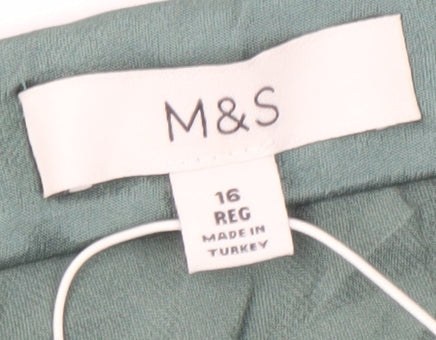 Marks and Spencer Women's Green Lace Skirt Size 16