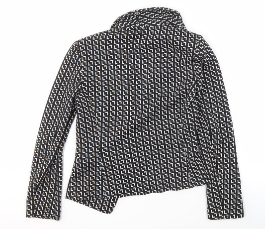 Marks and Spencer Women's Black Geometric Blazer Size 8