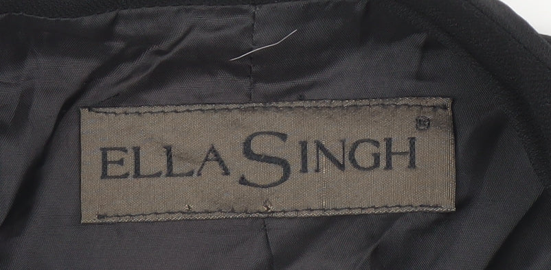 Ella Singh Women's Black Cropped Suit Jacket Size 8