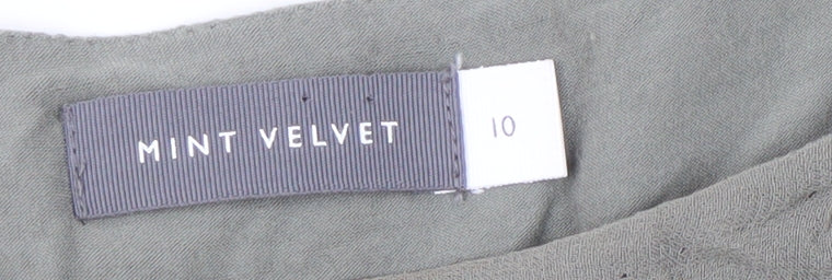 Womens UK Size 10 Mint Velvet Green Basic Blouse