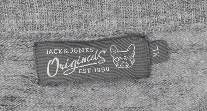 Jack & Jones Men's Grey 7XL Pullover Knit Jumper