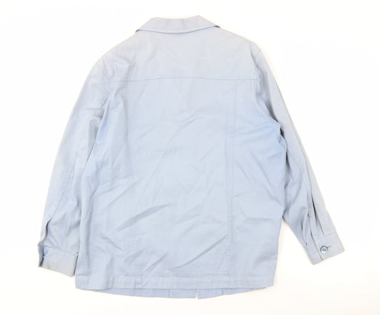 Viyella Women's Blue Cotton Jacket Size 12 Petite