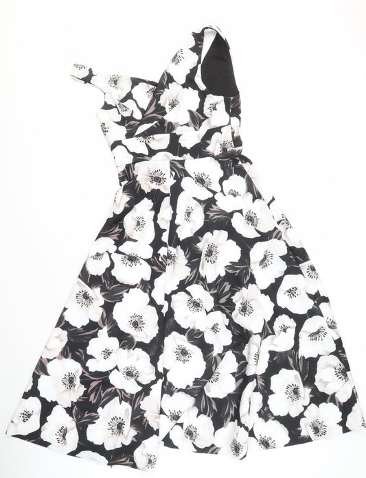 ASOS DESIGN Women's Black Floral Dress Size 12
