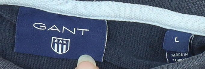 GANT Men's Blue Polo Shirt - Size L, Logo Accent