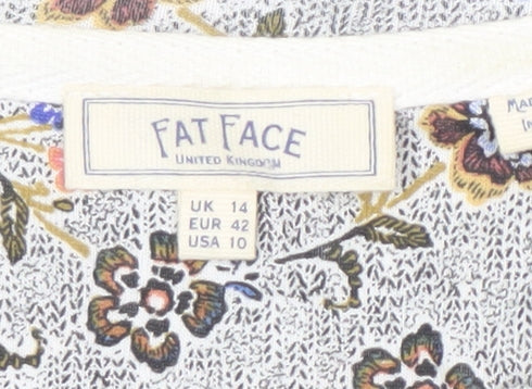 Fat Face Women's Floral Swing Dress - UK 14 Multicoloured