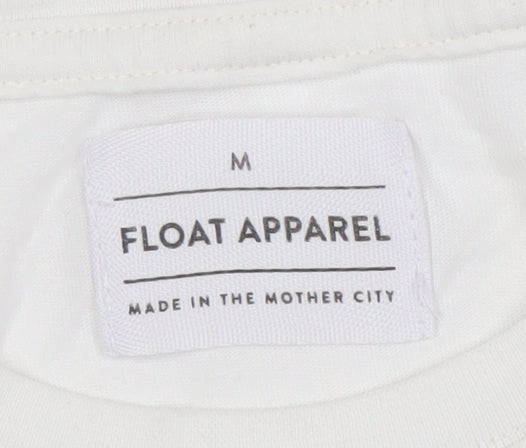 Float Apparel Unisex White M Graphic Print T-Shirt
