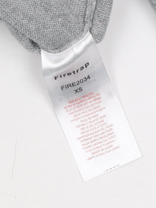Firetrap Men's Grey Cotton Pullover Jumper XS