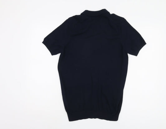 Ben Sherman Men's Black Cotton Polo Shirt Size S