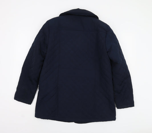 Womens UK Size 12 Eastex Blue Quilted Coat