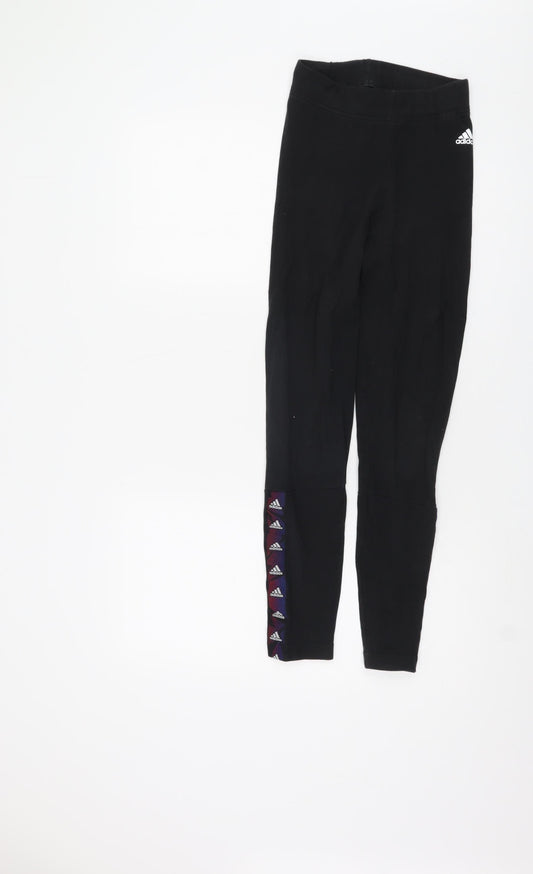 Additional front view of Adidas Women's Black XS Leggings for Gym & Yoga