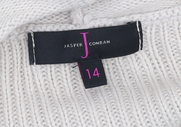 Jasper Conran Women's Ivory Open Front Cardigan - Size 14