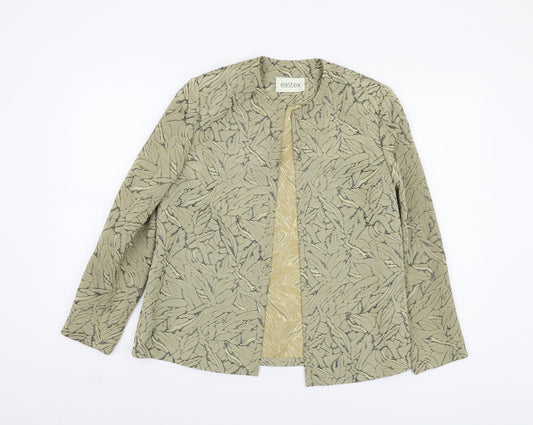Eastex Women's Beige Floral Jacket, UK 10, Regular Fit