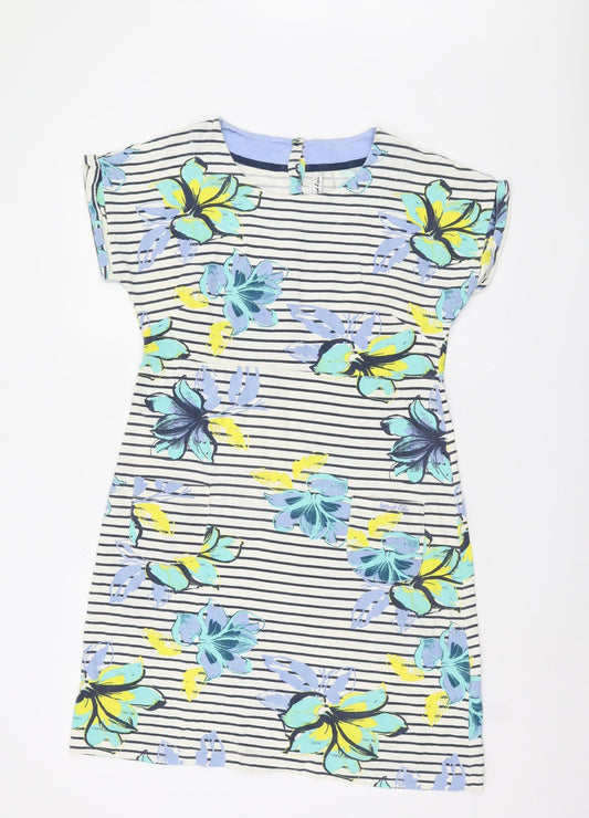 Weird Fish Women's Blue Floral Dress Size 12