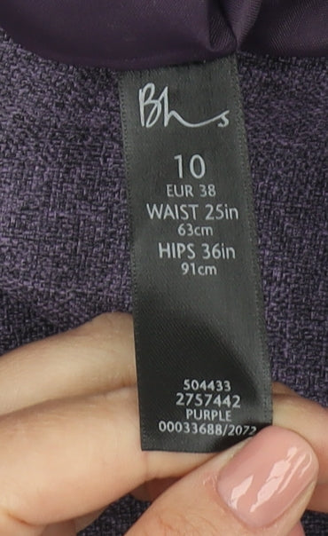 BHS Women's Purple Pencil Skirt, Size 10