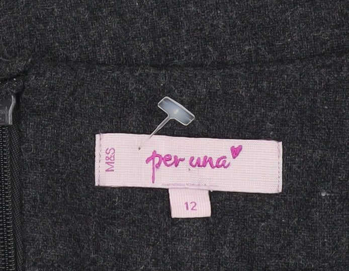 Marks and Spencer Women's Grey Pencil Skirt Size 12