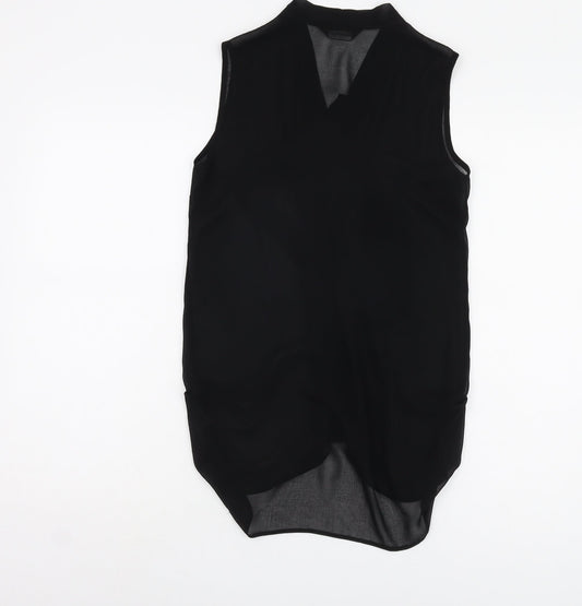 Womens UK Size 8 Miss Selfridge Black Basic Blouse